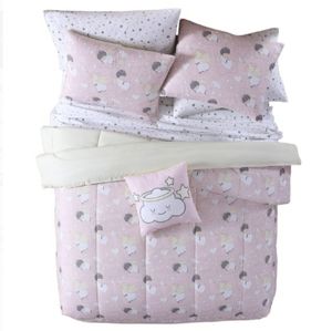 NWT 8 Pc Pink Sleepy Angel Bed in Bag-Reversible